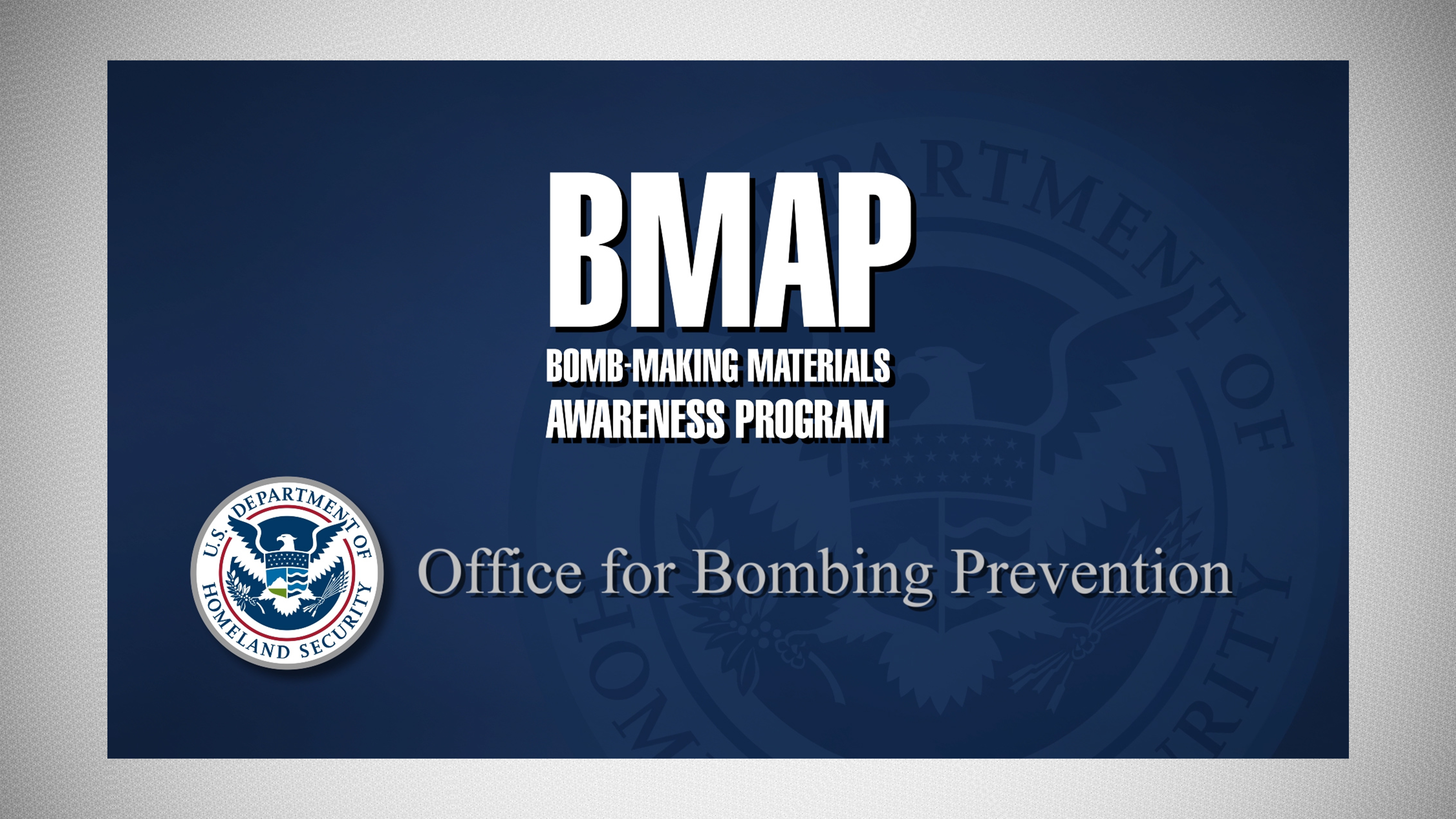 Bomb-Making Materials Awareness Program